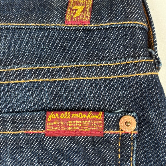 7 For All Mankind Women's Dark Blue Boot Cut Jeans - Size 32 - Picture 6 of 8